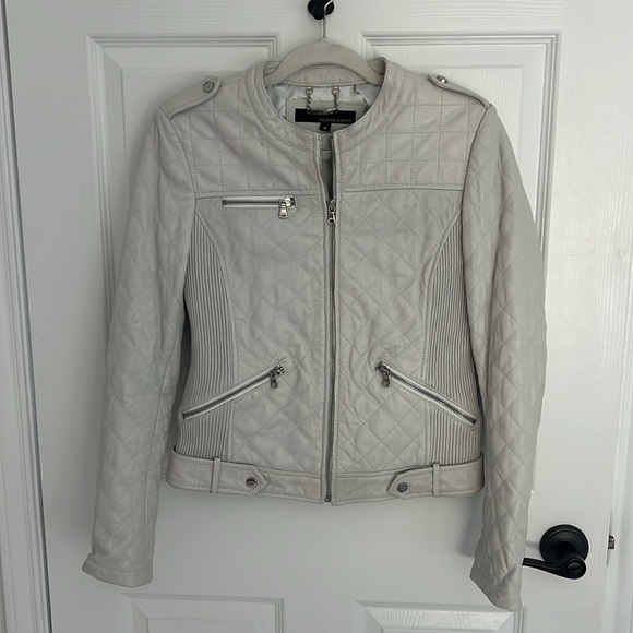 Wilsons Leather Off-White 100% Leather Vintage Jacket Size Medium - Picture 2 of 11